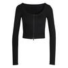 adidas Seasonal Essentials Rib Cardigan Sweatshirt Damen - Black