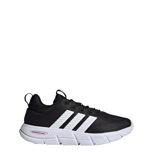 Rückansicht von adidas CLOUDFOAM FLEX ELASTIC LACES SCHUH Sneaker Damen Core Black / Zero Metalic / Almost Pink