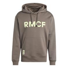 adidas Real Madrid Seasonal Hoodie Hoodie Herren Utility Grey / Almost Lime