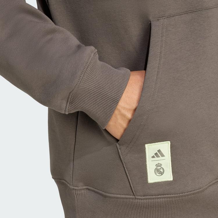 adidas adidas Real Madrid Seasonal Hoodie Hoodie Herren - Utility Grey / Almost Lime - 1 | SportScheck