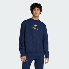 Rückansicht von adidas Arsenal FC LFSTLR Crew Hoodie Herren Night Indigo