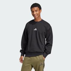 Rückansicht von adidas Essentials Feelcozy Sweatshirt Sweatshirt Herren Black / White