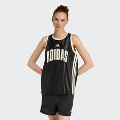 Rückansicht von adidas STADIUM TANKTOP T-Shirt Damen Black / Crystal Linen / Off White