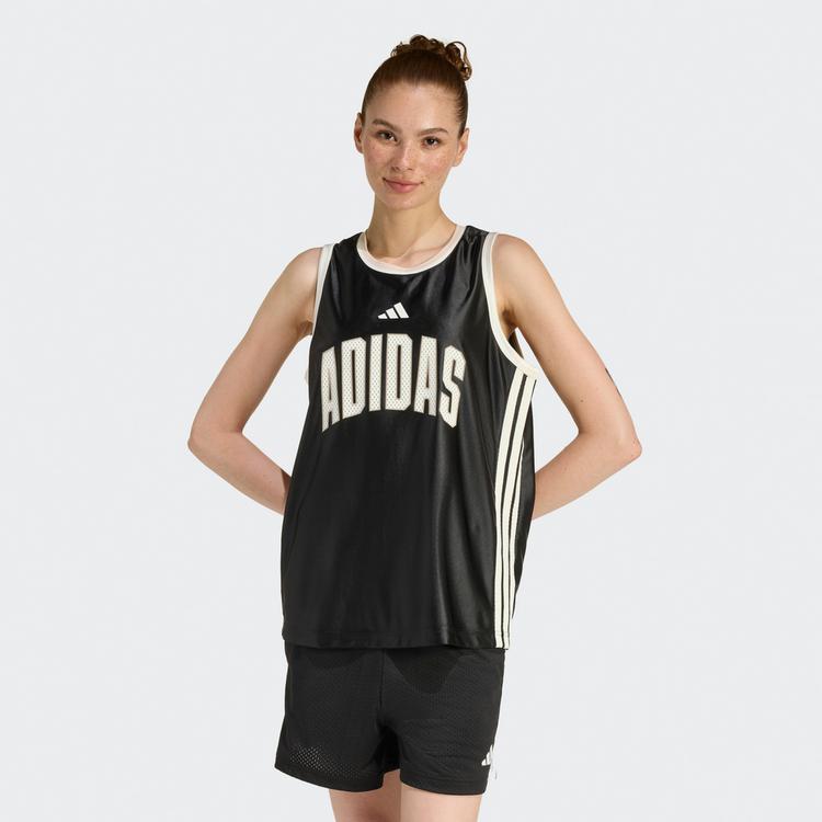 adidas adidas STADIUM TANKTOP T-Shirt Damen - Black / Crystal Linen / Off White - 0 | SportScheck