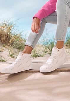 Rückansicht von ELBSAND Stiefelette Sneaker Damen weiß