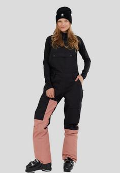 Rückansicht von FUNDANGO Sakura ECO Bib Skihose Damen coal black