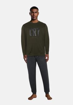 Rückansicht von CR7 Cristiano Ronaldo CR7 Mens pyjamas Pyjama Herren dark grey melange