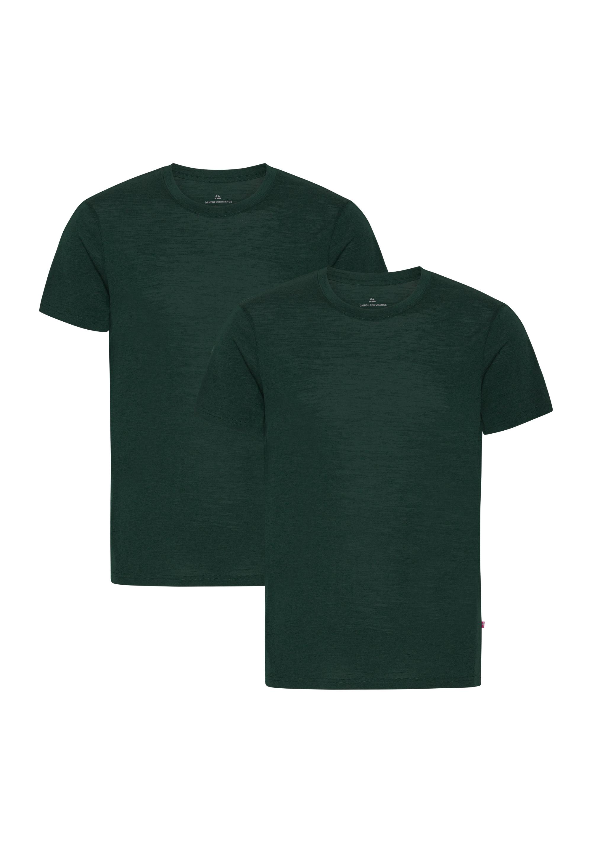 DANISH ENDURANCE Premium Merino T-Shirt Herren - dark green