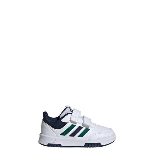 Rückansicht von adidas Tensaur Hook and Loop Schuh Sneaker Kinder Cloud White / Collegiate Green / Collegiate Navy