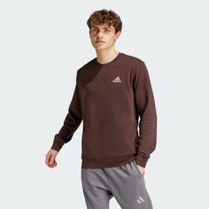 Rückansicht von adidas Essentials Fleece Sweatshirt Sweatshirt Herren Shadow Brown