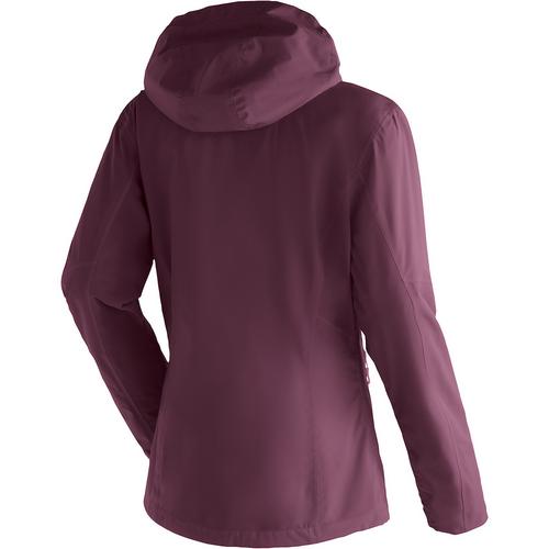 Rückansicht von Maier Sports Metor rec Softshelljacke Damen Lila4637