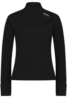 2XU Ignition Hyper-Haptic 1/4 Zip Funktionsshirt Damen black-silver reflective