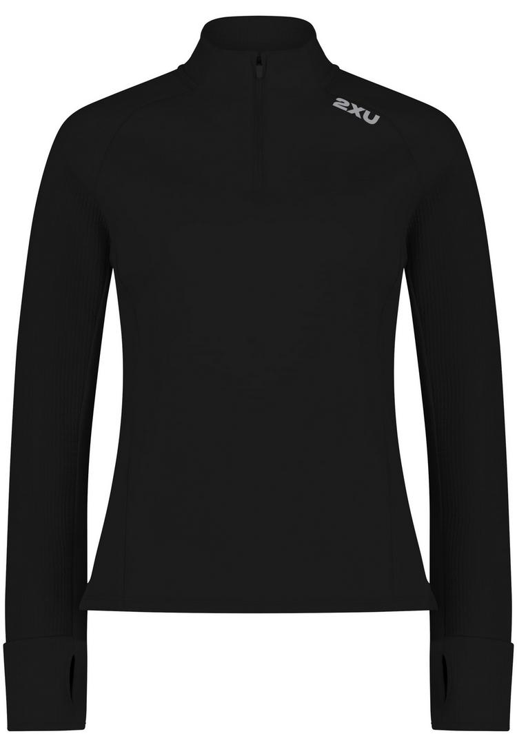 2XU 2XU Ignition Hyper-Haptic 1/4 Zip Funktionsshirt Damen - black-silver reflective - 0 | SportScheck