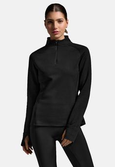Rückansicht von 2XU Ignition Hyper-Haptic 1/4 Zip Funktionsshirt Damen black-silver reflective