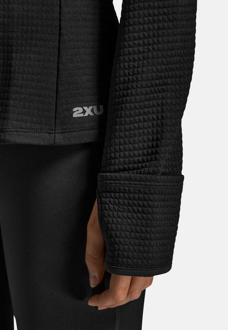 2XU 2XU Ignition Hyper-Haptic 1/4 Zip Funktionsshirt Damen - black-silver reflective - 6 | SportScheck