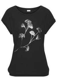 Lascana Kurzarmshirt T-Shirt Damen - schwarz