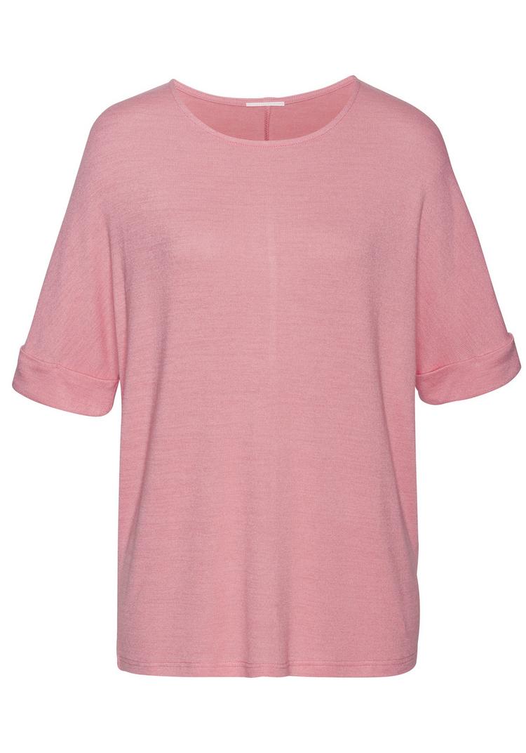 Lascana Lascana Rundhalsshirt T-Shirt Damen - pink - 0 | SportScheck