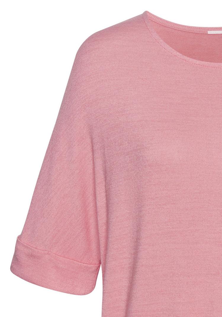 Lascana Lascana Rundhalsshirt T-Shirt Damen - pink - 1 | SportScheck
