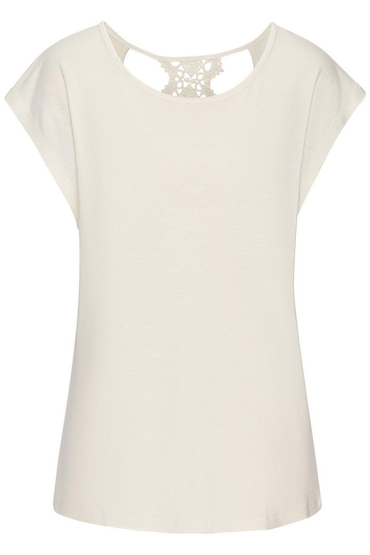 Lascana Lascana Kurzarmshirt T-Shirt Damen - creme - 0 | SportScheck