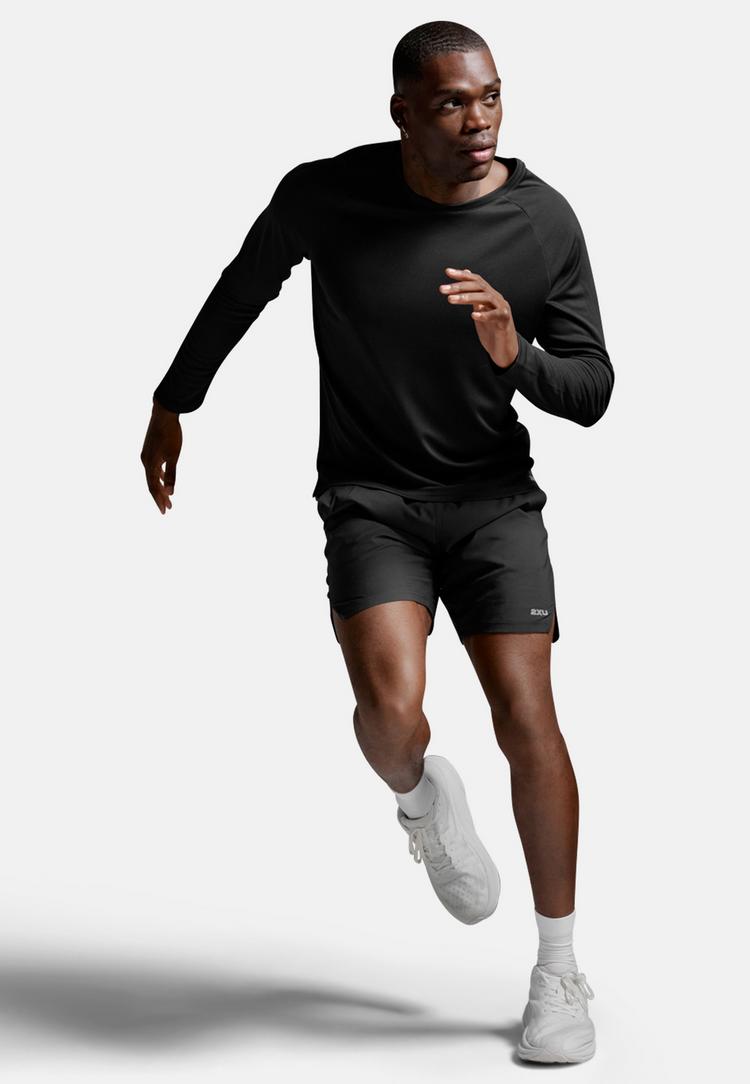 2XU 2XU Aero Mesh Long Sleeve Funktionsshirt Herren - black-silver reflective - 1 | SportScheck