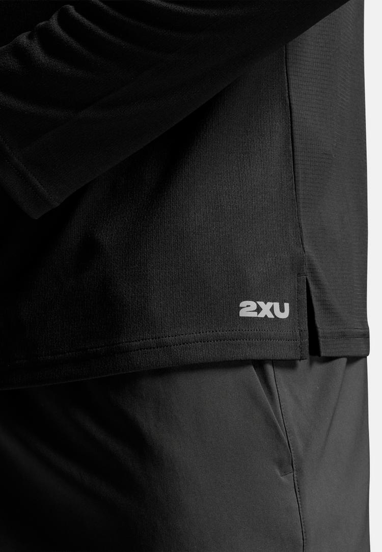 2XU 2XU Aero Mesh Long Sleeve Funktionsshirt Herren - black-silver reflective - 6 | SportScheck