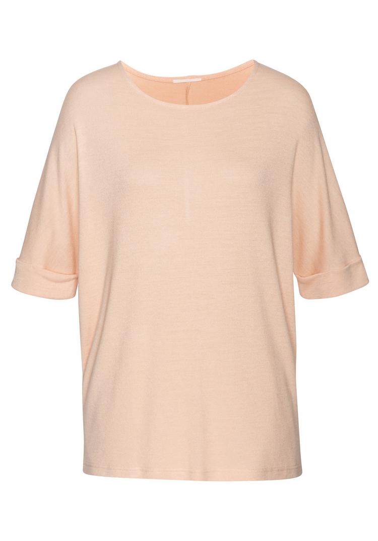Lascana Lascana Rundhalsshirt T-Shirt Damen - peach - 0 | SportScheck