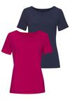 Lascana T-Shirt T-Shirt Damen - hibiskus - navy