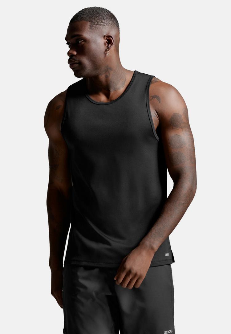 2XU 2XU Aero Mesh Tank Funktionsshirt Herren - black-silver reflective - 0 | SportScheck