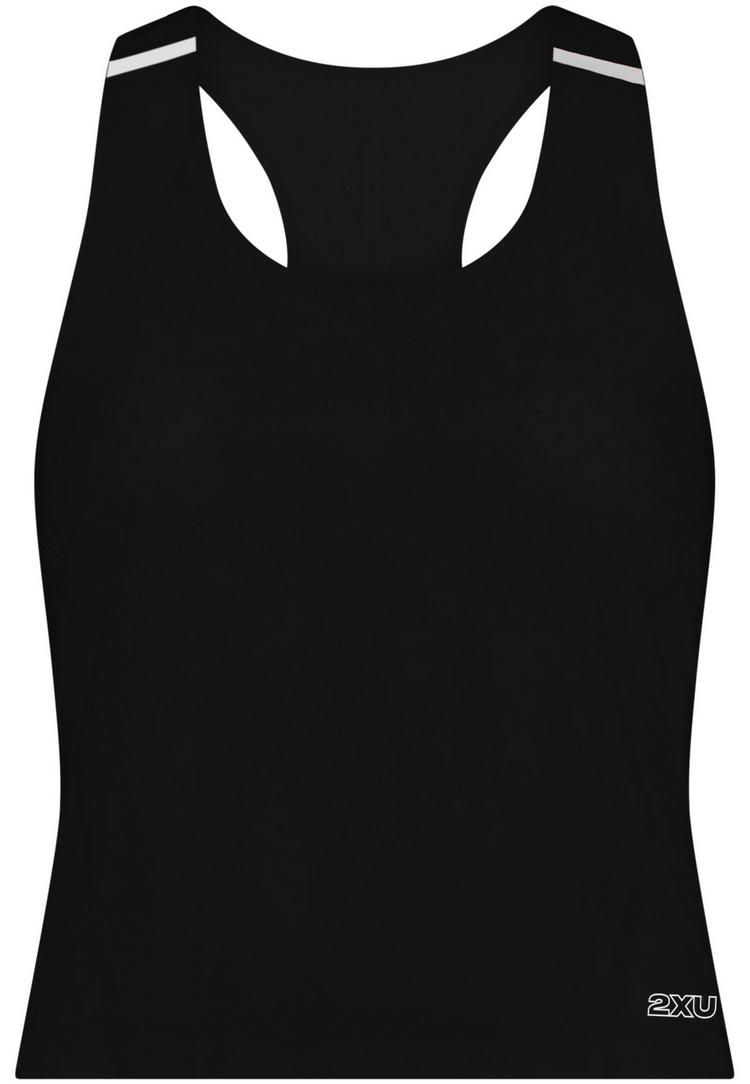 2XU 2XU Light Speed React Crop Singlet Funktionsshirt Damen - black-black reflective - 0 | SportScheck