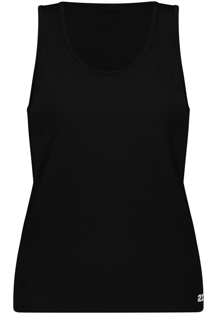 2XU 2XU Aero Mesh Singlet Funktionsshirt Damen - black-silver reflective - 0 | SportScheck
