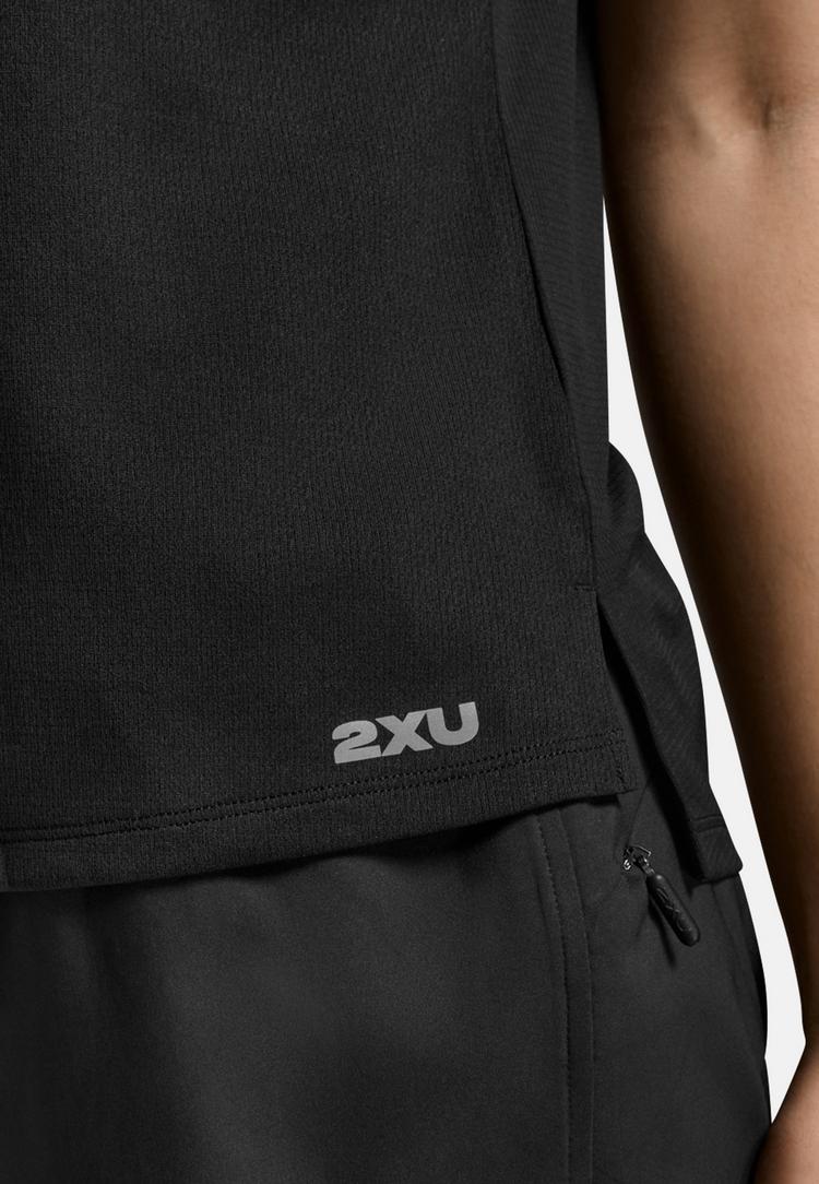 2XU 2XU Aero Mesh Tee Funktionsshirt Damen - black-silver reflective - 5 | SportScheck