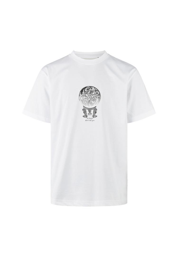 Cleptomanicx Cleptomanicx Fortune Telling Printshirt Herren - White - 0 | SportScheck