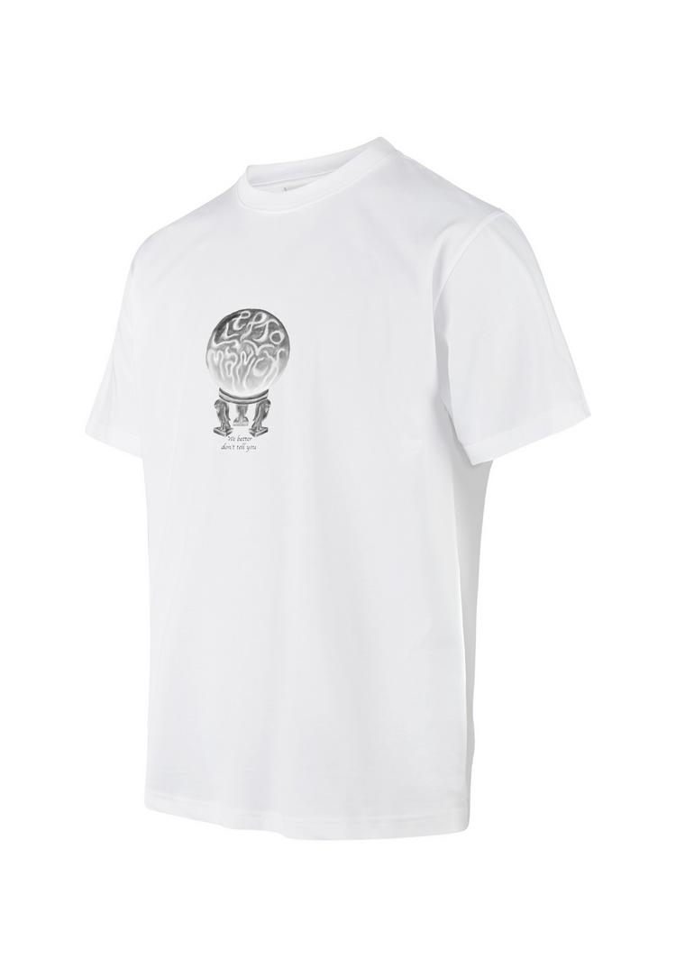 Cleptomanicx Cleptomanicx Fortune Telling Printshirt Herren - White - 0 | SportScheck