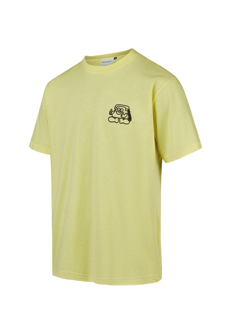 Cleptomanicx Cleptomanicx Connected Printshirt Herren - Yellow Cream - 0 | SportScheck