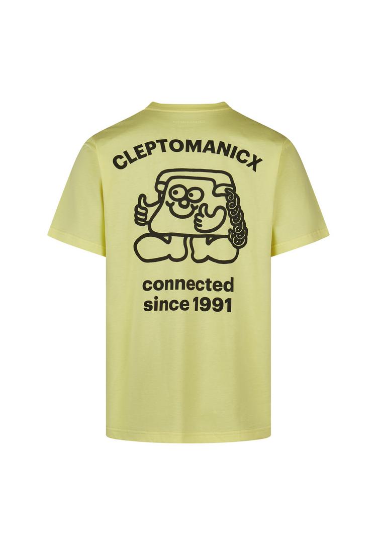 Cleptomanicx Cleptomanicx Connected Printshirt Herren - Yellow Cream - 1 | SportScheck