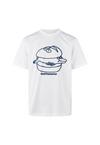 Cleptomanicx Fischburger Printshirt Herren - White