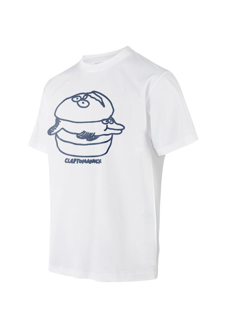 Cleptomanicx Cleptomanicx Fischburger Printshirt Herren - White - 0 | SportScheck