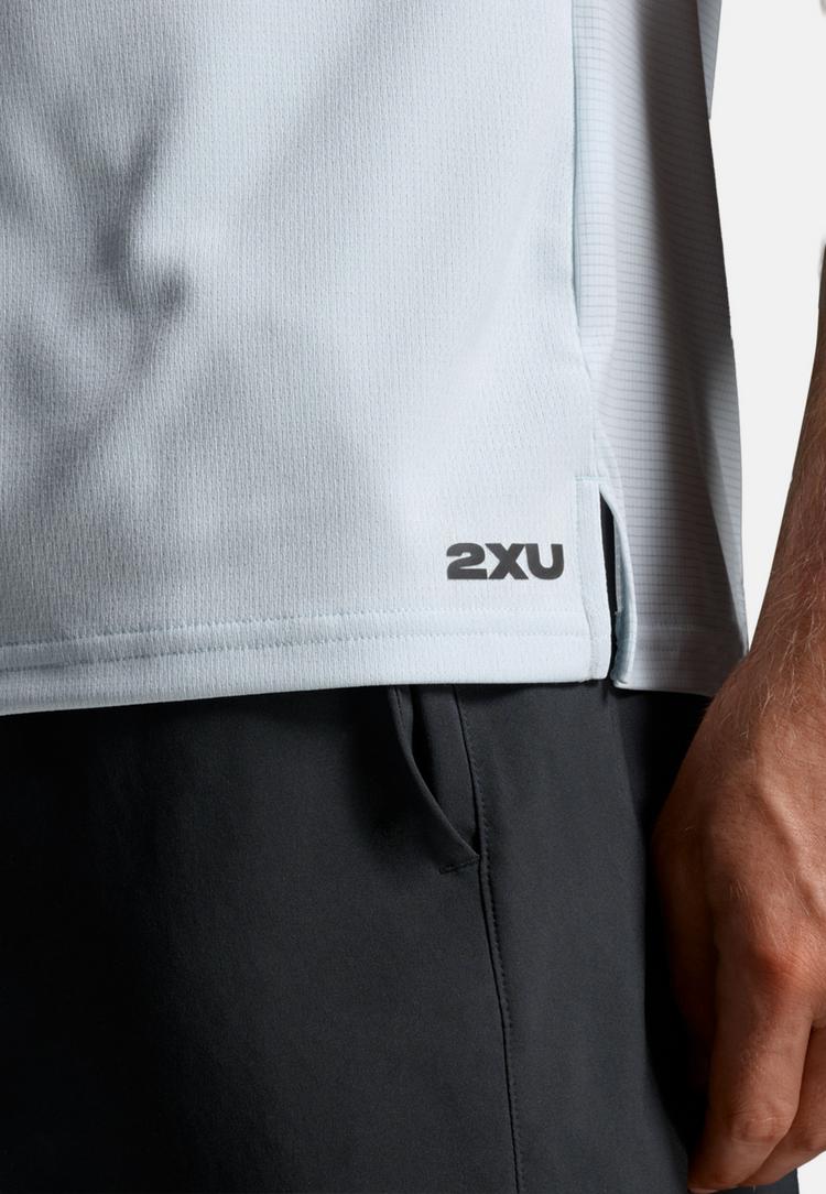 2XU 2XU Aero Mesh Tee Funktionsshirt Herren - moonstone-black reflective - 6 | SportScheck