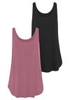 Lascana Longtop Longtop Damen - beere - schwarz