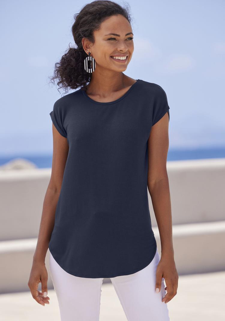 Lascana Lascana Longshirt Longshirt Damen - mint - navy - 0 | SportScheck