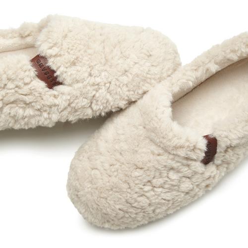 Rückansicht von ELBSAND Hausschuh Hausschuhe Damen beige