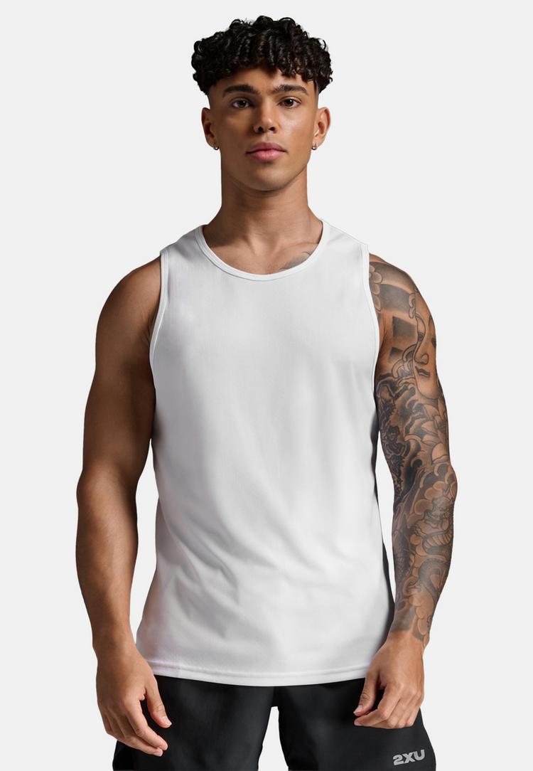 2XU 2XU Aero Mesh Tank Funktionsshirt Herren - white-silver reflective - 0 | SportScheck