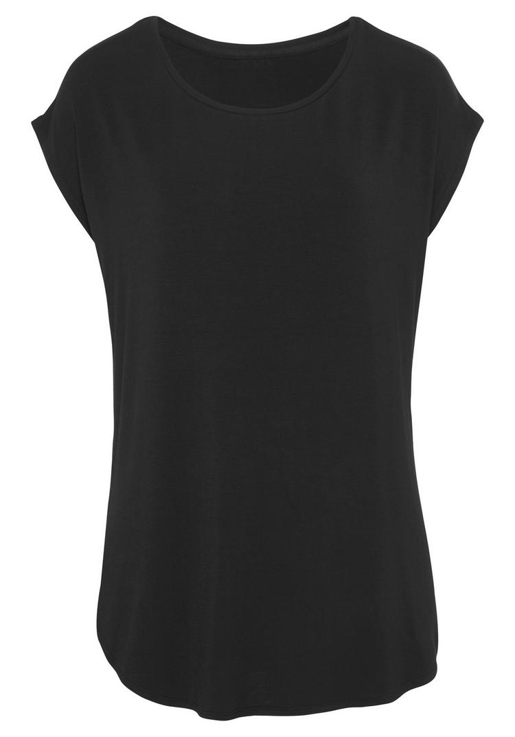 Lascana Lascana Longshirt Longshirt Damen - beere - schwarz - 1 | SportScheck