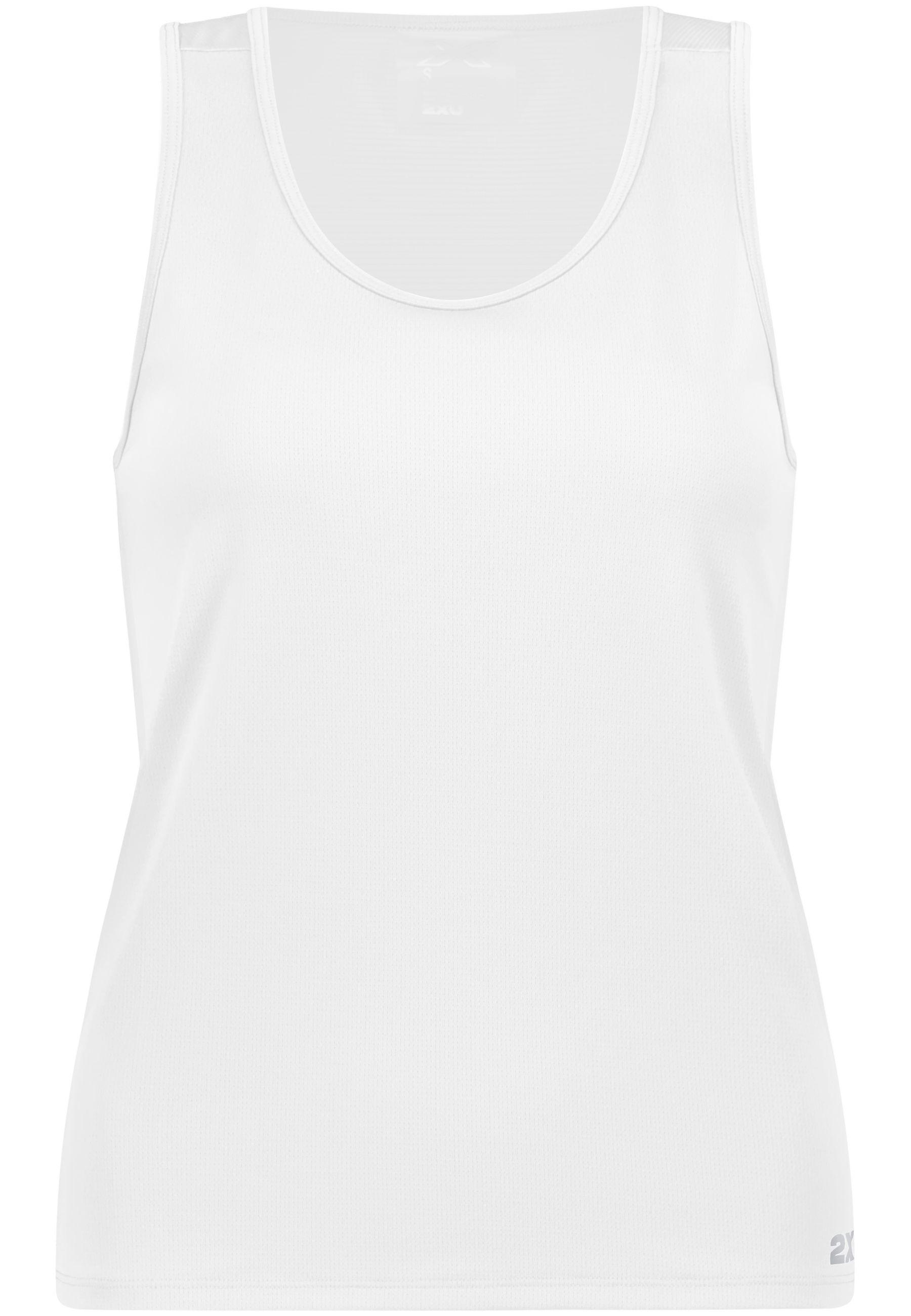 2XU Aero Mesh Singlet Funktionsshirt Damen - white-silver reflective