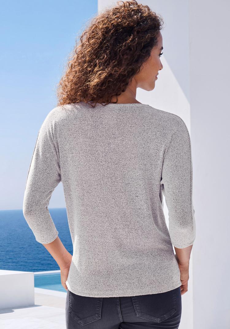 Lascana Lascana 3/4-Arm-Shirt Longshirt Damen - silbergrau - 0 | SportScheck