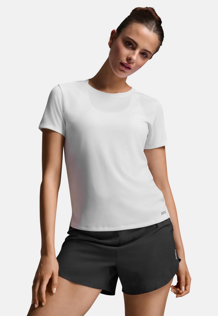 2XU 2XU Aero Mesh Tee Funktionsshirt Damen - white-silver reflective - 4 | SportScheck