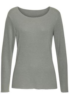 Lascana Langarmshirt Langarmshirt Damen lindgrün