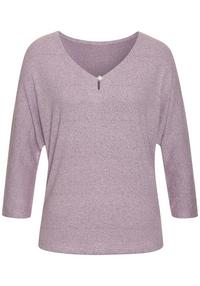 Lascana 3/4-Arm-Shirt Longshirt Damen - flieder
