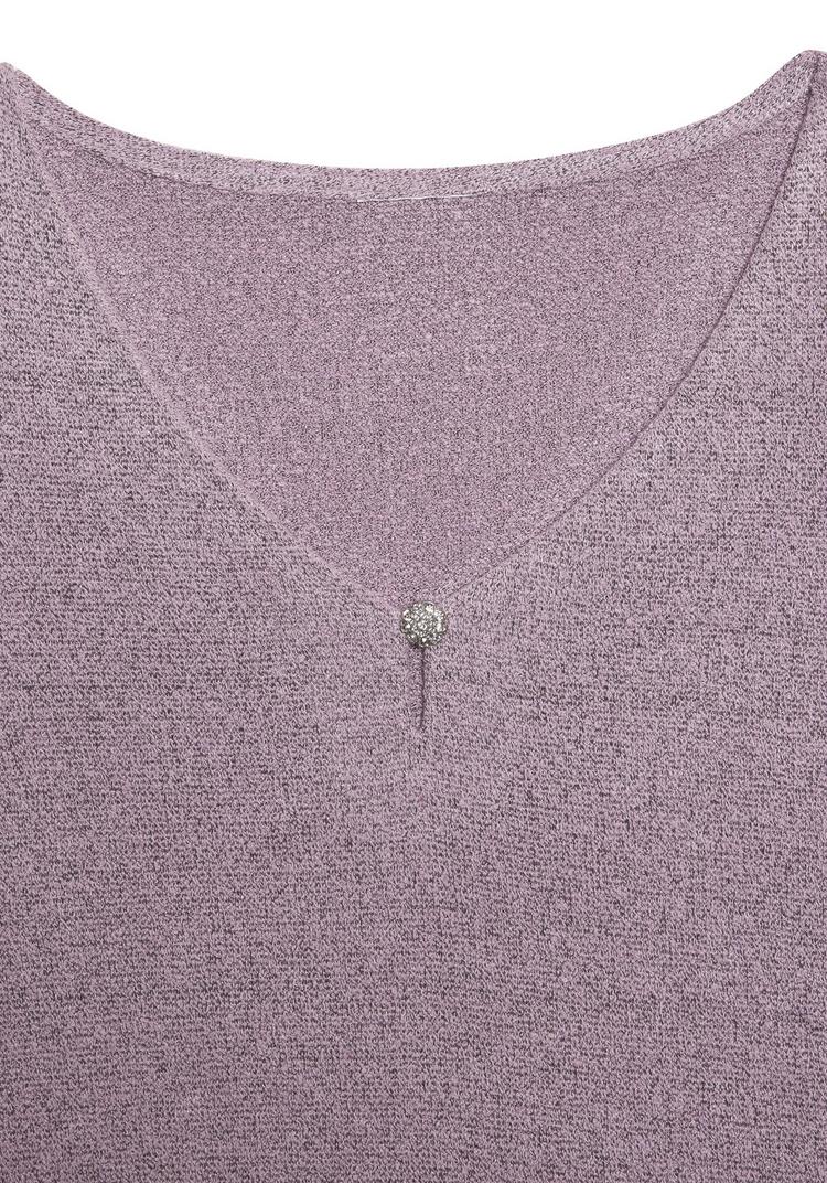 Lascana Lascana 3/4-Arm-Shirt Longshirt Damen - flieder - 3 | SportScheck