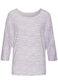Lascana 3/4-Arm-Shirt Longshirt Damen - lila